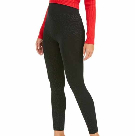 INC International Concepts Pants - I.N.C Seamless Embossed Animal-Print Leggings,